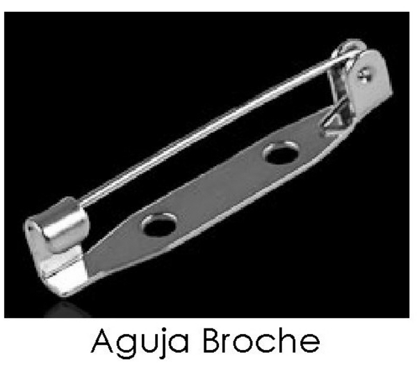 AGUJA BROCHE LO-320101 NIQUEL MEDIANA 2,5cm.